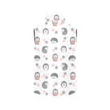 Hedgehog Pattern Print Design 02 Men's Padded Vest