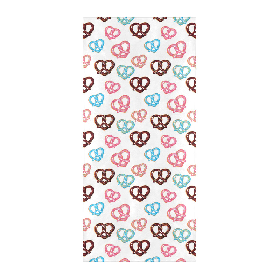 Pretzels Pattern Print Design 04 Beach Towel