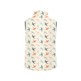 Swallow Pattern Print Design 02 Men's Padded Vest