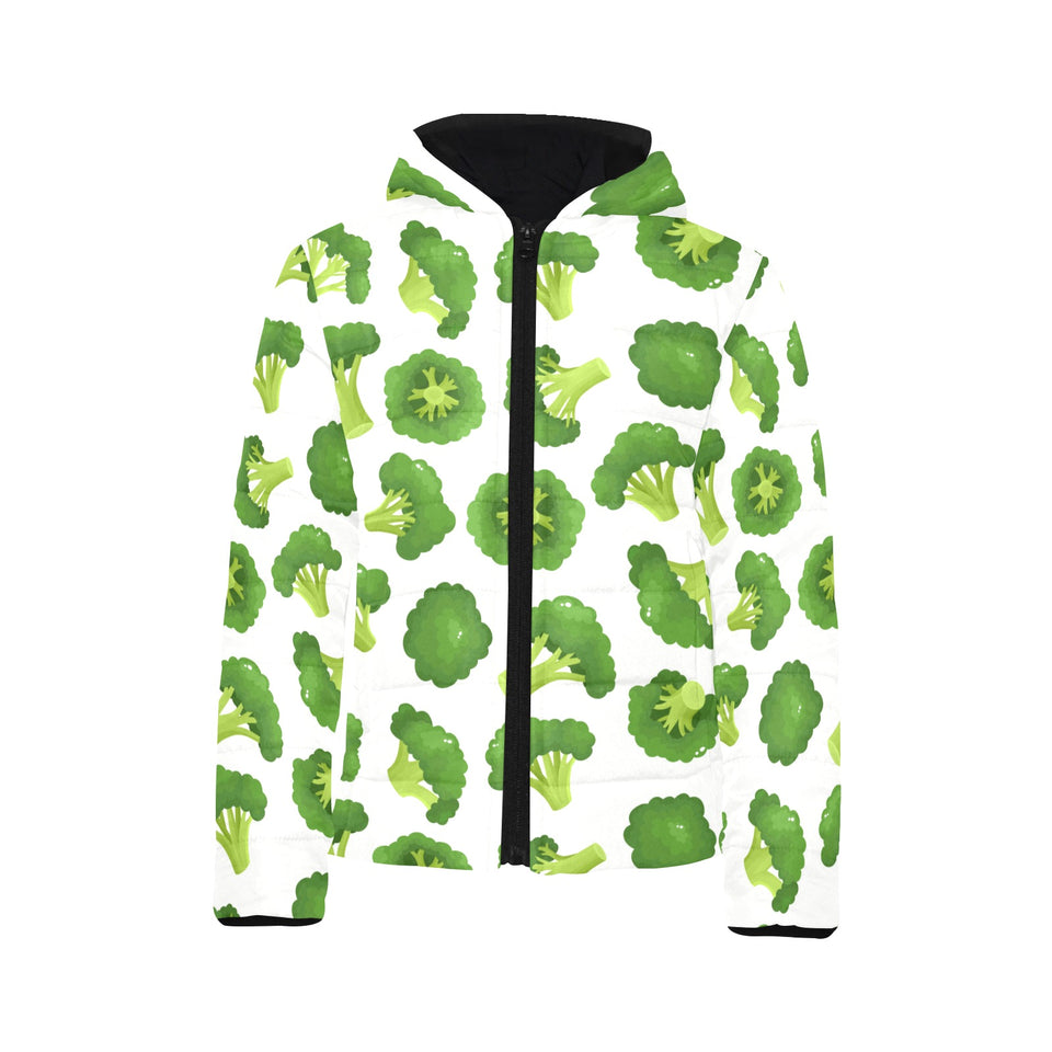 Cute broccoli pattern Kids' Boys' Girls' Padded Hooded Jacket