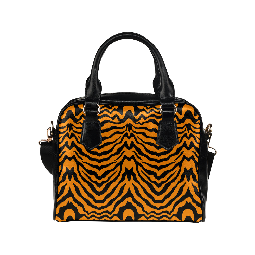Bengal tigers skin print pattern Shoulder Handbag