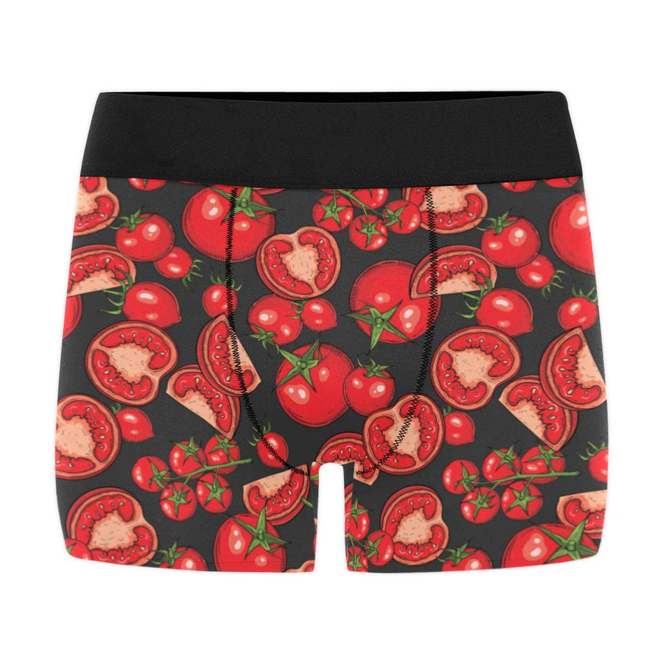 Tomato black background Men's All Over Print Boxer Briefs Men's Underwear