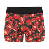 Tomato black background Men's All Over Print Boxer Briefs Men's Underwear