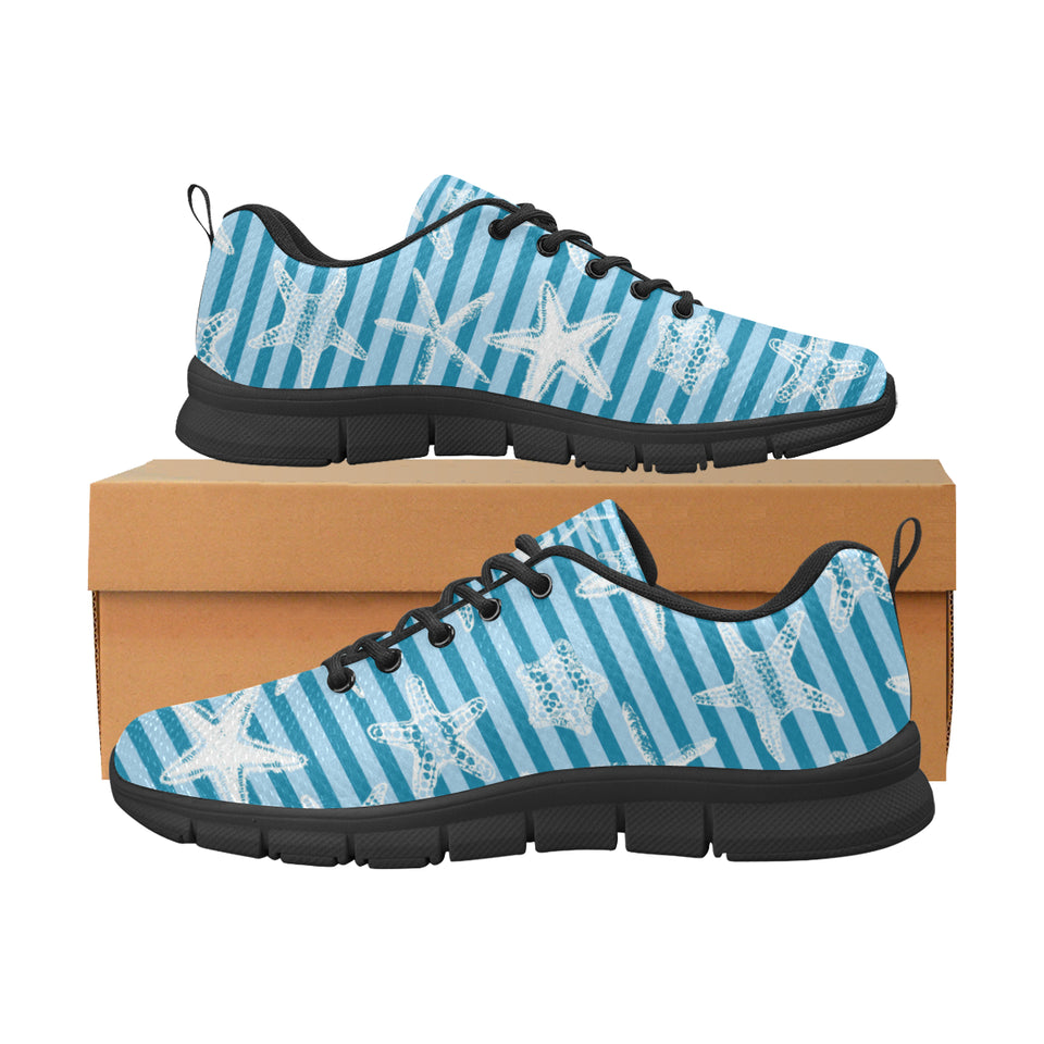 Starfish blue blackground Men's Sneaker Shoes