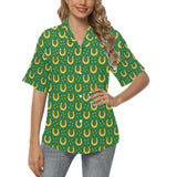 Horseshoes Pattern Print Design 05 Women's All Over Print Hawaiian Shirt