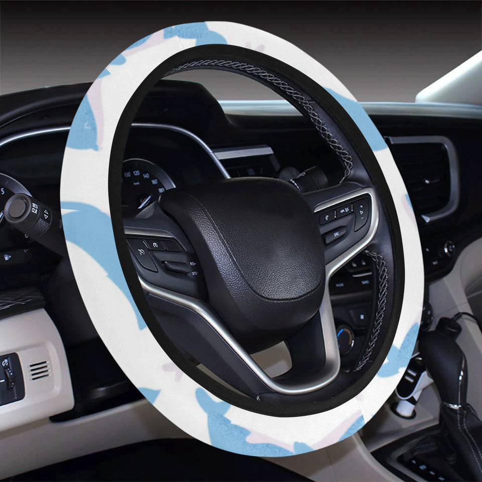 Blue whale pattern Car Steering Wheel Cover