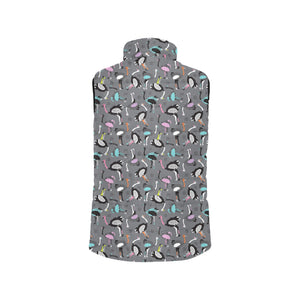 Ostrich Pattern Print Design 01 Men's Padded Vest