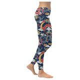 Blue red dragon cloud pattern Women's Legging Fulfilled In US