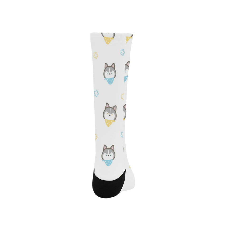 Cute Siberian Husky pattern Crew Socks