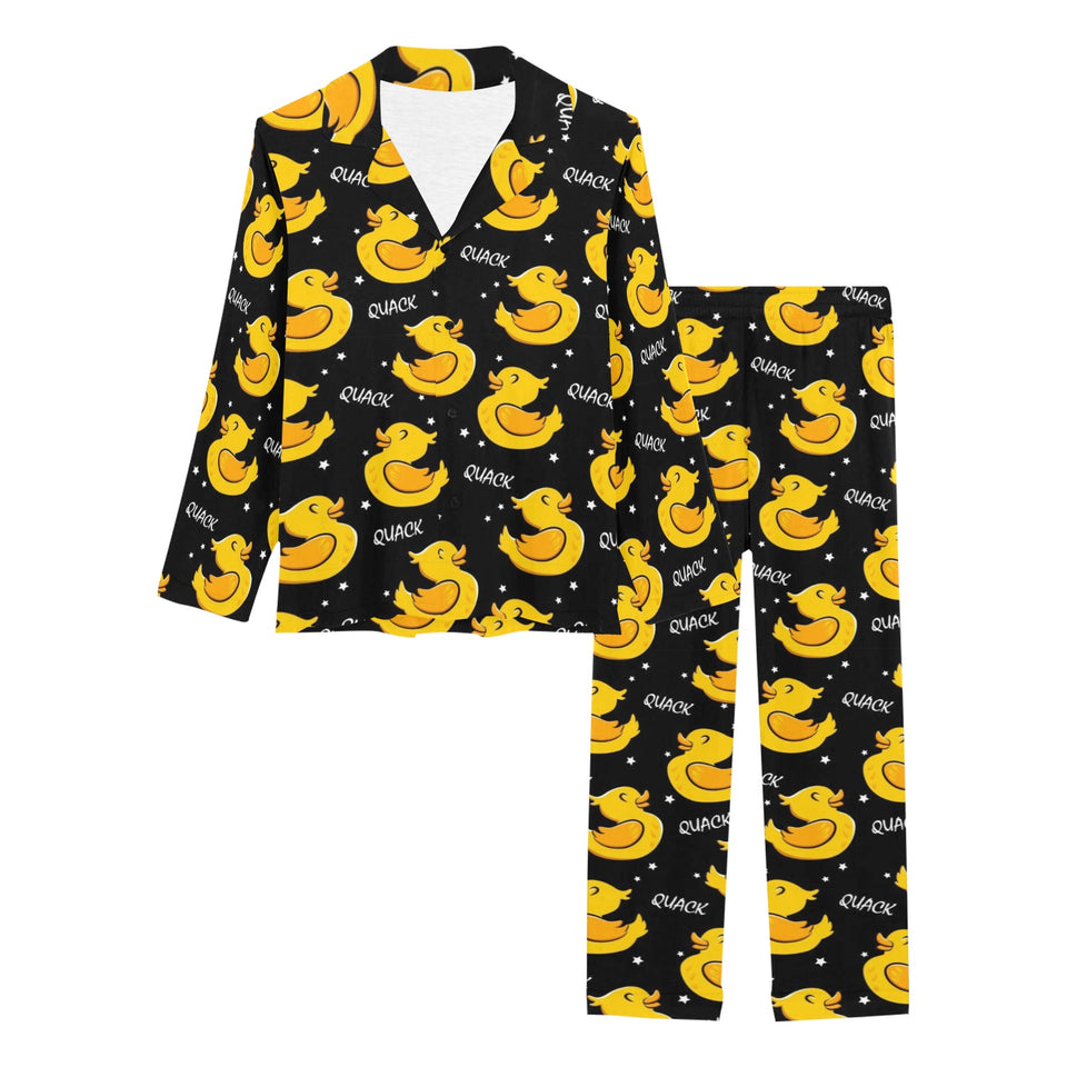 Duck Pattern Print Design 05 Women's Long Pajama Set