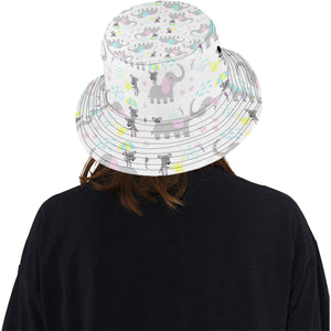 Cute elephant mouse pattern Unisex Bucket Hat