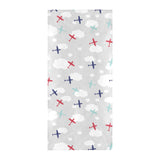 Airplane cloud grey background Beach Towel