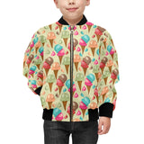 Colorful ice cream pattern Kids' Boys' Girls' Bomber Jacket