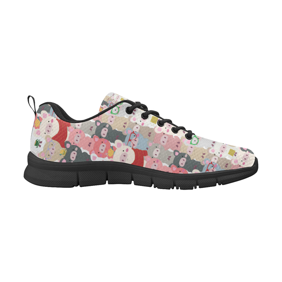 Pig Pattern Print Design 02 Men's Breathable Sneakers ( Model 055)