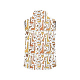 Giraffe Pattern Print Design 04 Women's Padded Vest