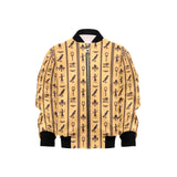 Egypt Hieroglyphics Pattern Print Design 02 Kids' Boys' Girls' Bomber Jacket