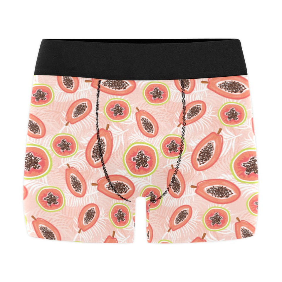 papaya leaves pattern Men's All Over Print Boxer Briefs Men's Underwear
