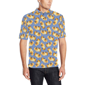 Guinea Pig Pattern Print Design 02 Men's All Over Print Polo Shirt