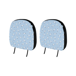 Seagull Pattern Print Design 02 Car Headrest Cover
