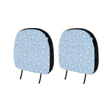 Seagull Pattern Print Design 02 Car Headrest Cover