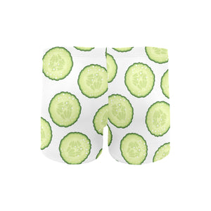 Cucumber slices pattern Men's Swimming Trunks
