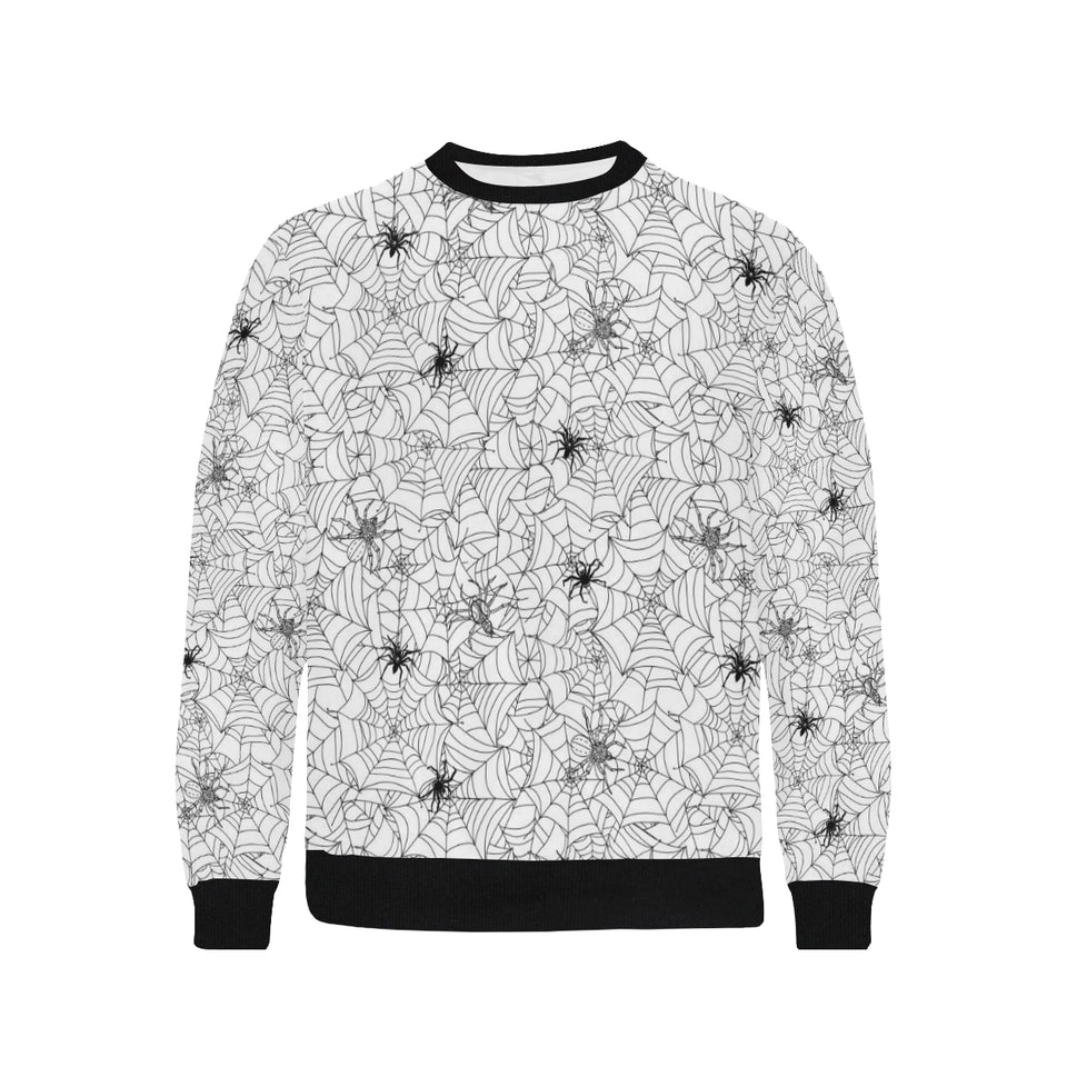 Spider web cobweb pattern Men's Crew Neck Sweatshirt