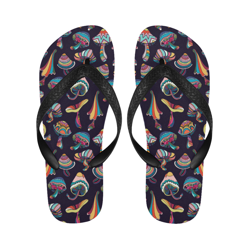 Colorful mushroom pattern Unisex Flip Flops