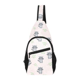 cute raccoons leaves pattern All Over Print Chest Bag