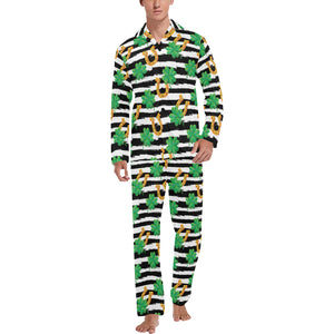Horseshoes Pattern Print Design 01 Men's Long Pajama Set