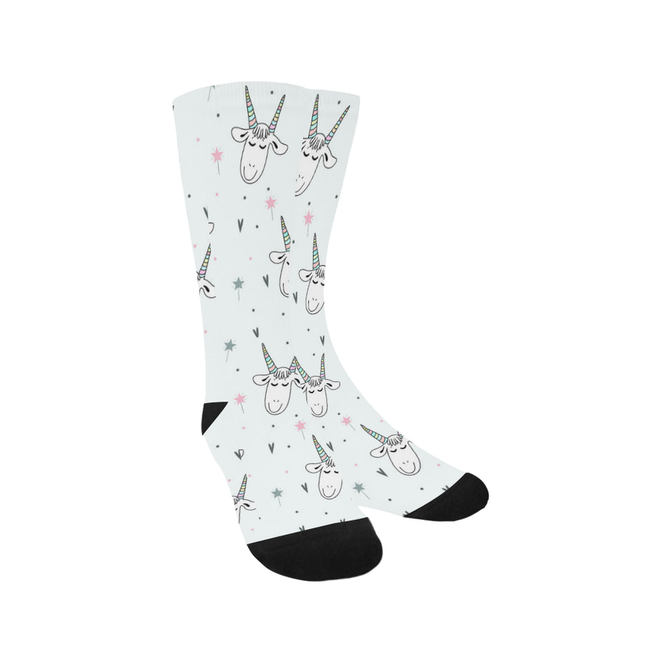 Cute goat design pattern Crew Socks
