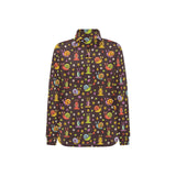 Snail Pattern Print Design 02 Women's Long Sleeve Polo Shirt
