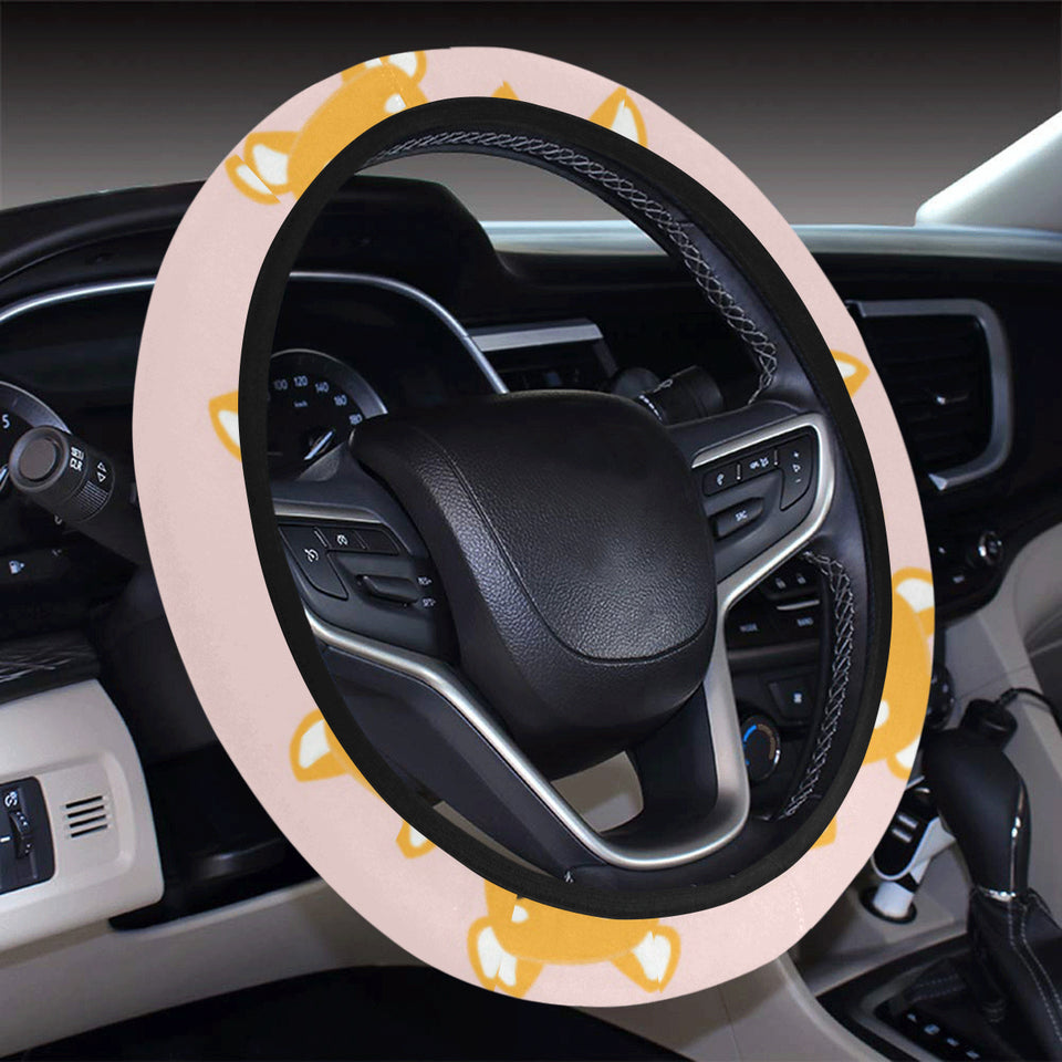 Cute shiba inu dog pattern Car Steering Wheel Cover