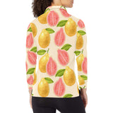 Beautiful guava pattern Women's Long Sleeve Polo Shirt
