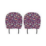 British Pattern Print Design 02 Car Headrest Cover