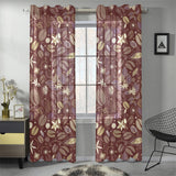 Coffee bean flower pattern Gauze Curtain
