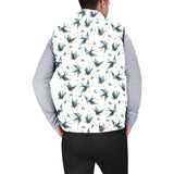 Swallow Pattern Print Design 04 Men's Padded Vest