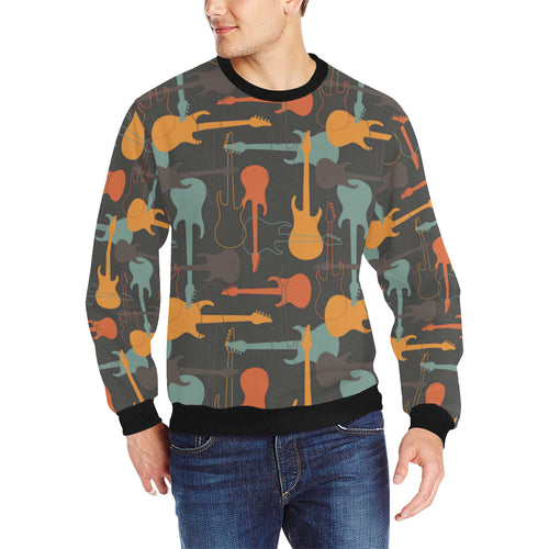 electric guitars pattern Men's Crew Neck Sweatshirt