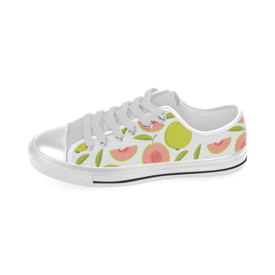 Guava pattern Men's Low Top Shoes White