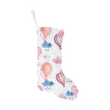 Watercolor air balloon cloud pattern Christmas Stocking