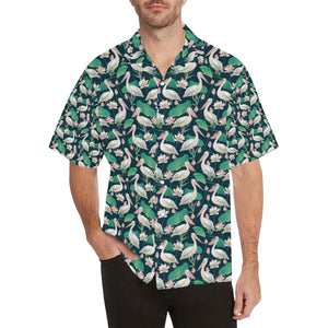 Pelican Pattern Print Design 03 Men's All Over Print Hawaiian Shirt (Model T58)