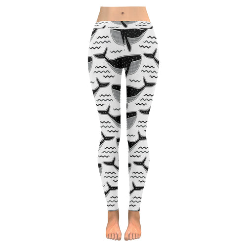 Black whale pattern Women's Legging Fulfilled In US