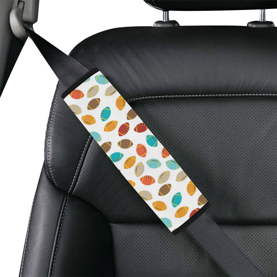 Colorful american football ball pattern Car Seat Belt Cover