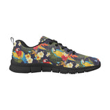 Colorful parrot flower pattern Men's Sneaker Shoes