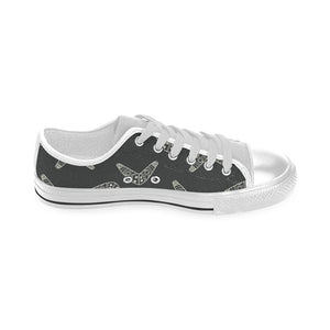 Hand drawn boomerang Australian aboriginal ornamen Men's Low Top Shoes White