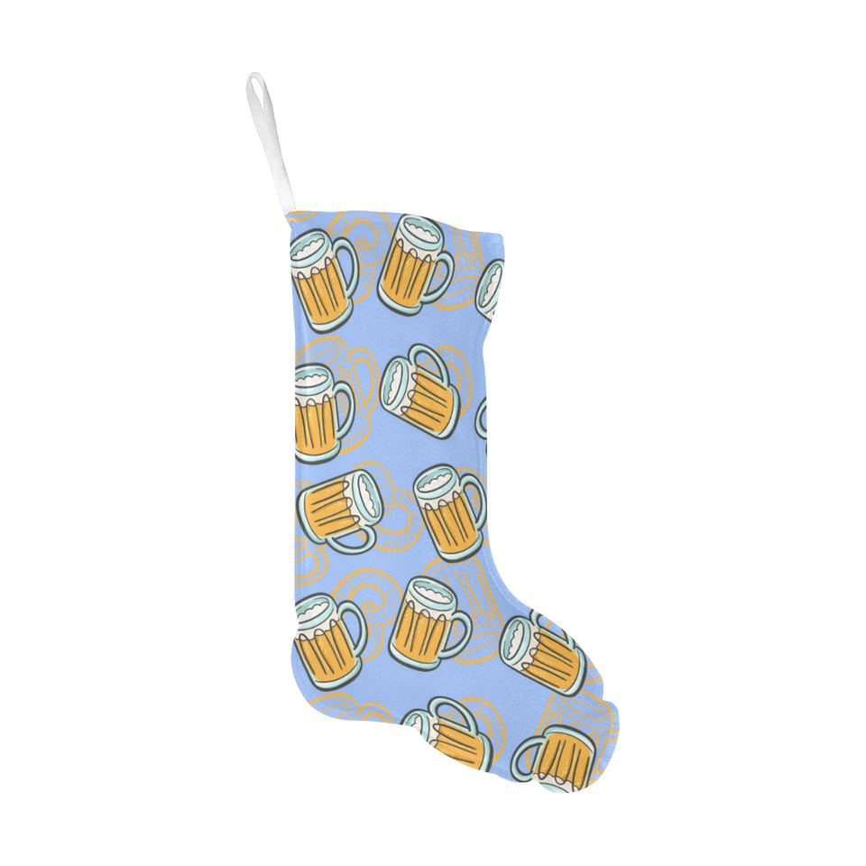 Beer pattern Christmas Stocking