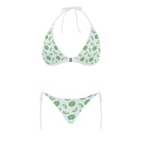 Durian pattern blue background Sexy Bikinis Two-Piece Swimsuits