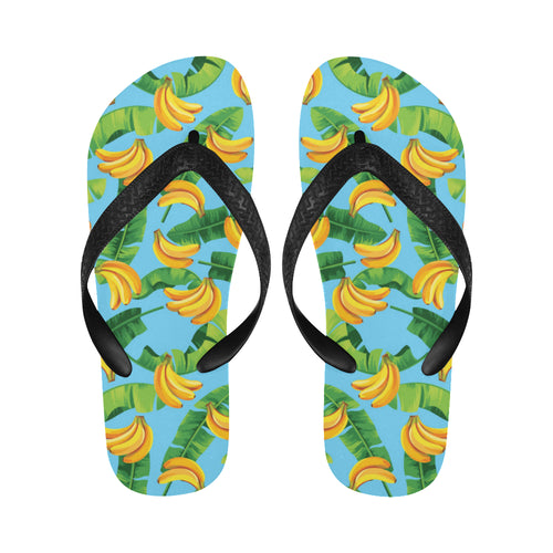 banana leaves banana design pattern Unisex Flip Flops