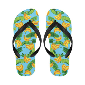banana leaves banana design pattern Unisex Flip Flops
