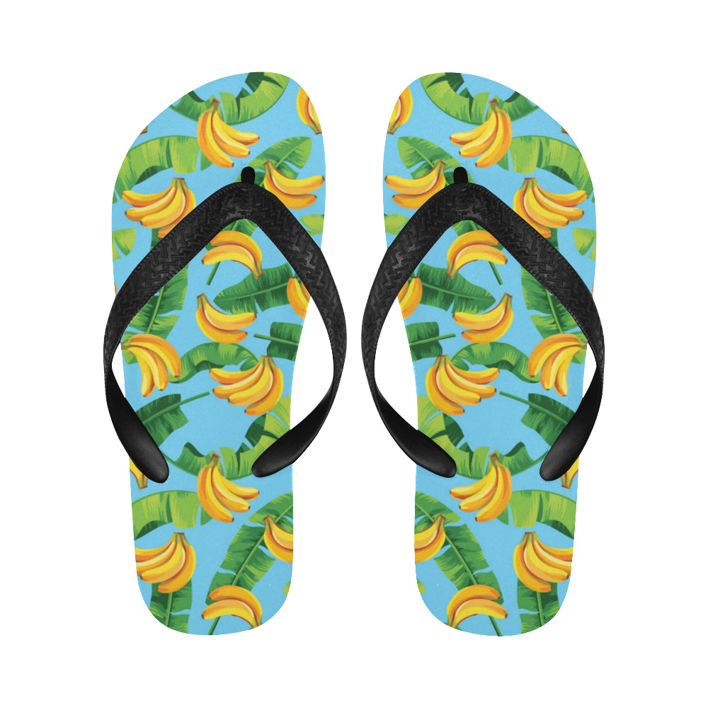 banana leaves banana design pattern Unisex Flip Flops
