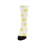 hand drawn sun pattern Crew Socks